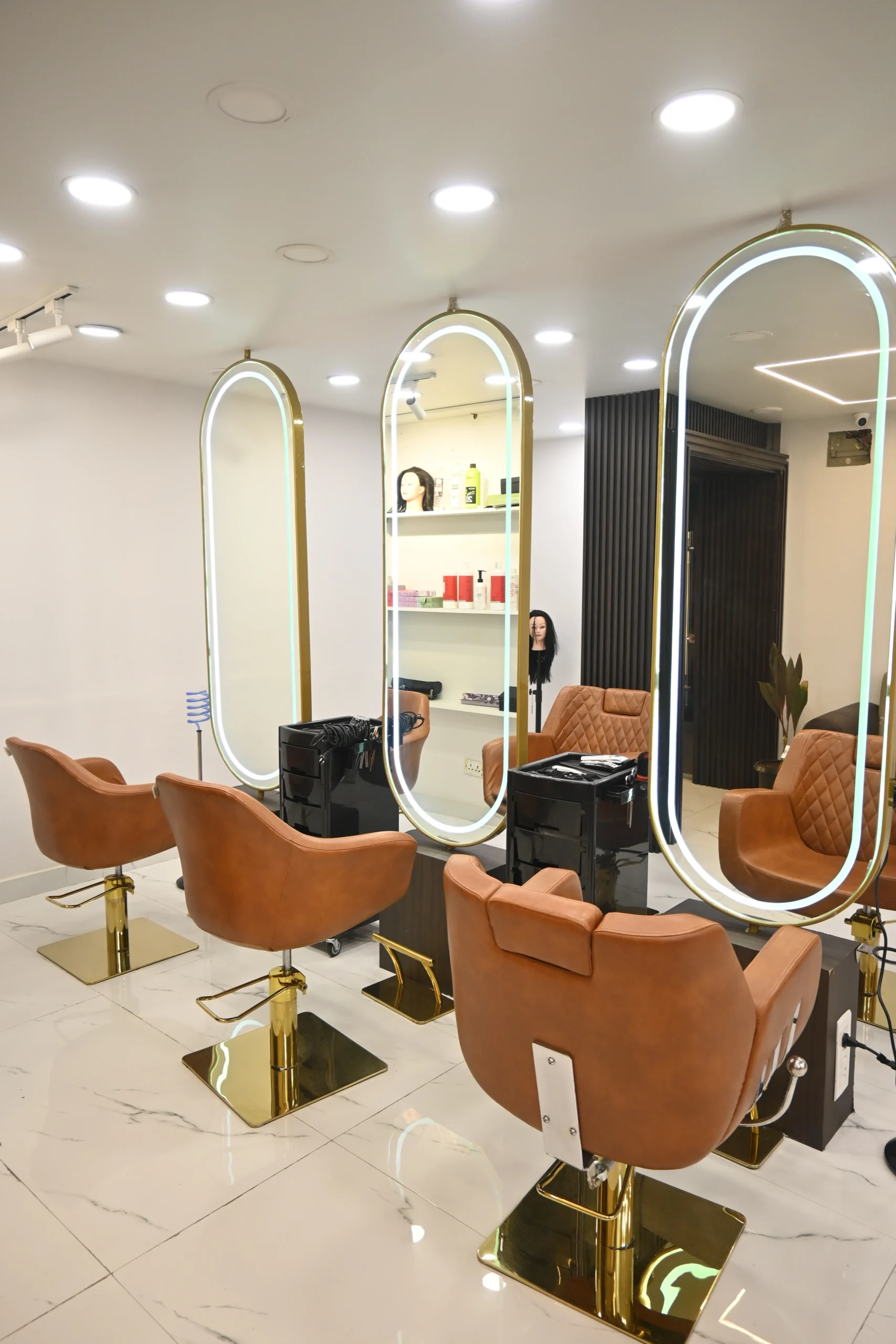 Cut & Color Salon interior luxury seating area